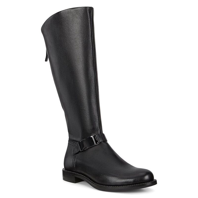 Women Boots Ecco Sartorelle 25 - Tall Boots Black - India QUOPJA586